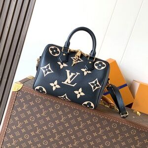 ✨ Louis Vuitton Speedy 25 Bag - Black Bicolor Monogram Empreinte
